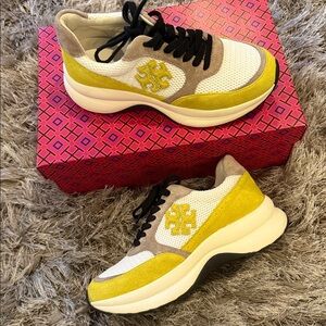 Tory Burch Kick Trainer Chevrons Mesh Sneakers